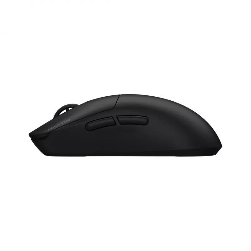 Ratón gaming inalámbrico Hator Quasar 3S Pro, negro, 26000 DPI, óptico, 2,4 GHz, USB-C, diestro, RGB