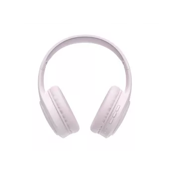 HAV H633BT auriculares inalámbricos over-ear con Bluetooth 5.3, 30 horas de autonomía, diseño plegable, micrófono integrado, soporte para tarjetas TF – rosa