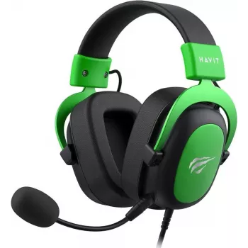 Havit H2002d Auriculares gaming con micrófono, negro/verde
