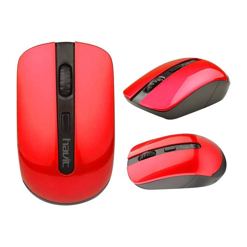 HAVIT MS989GT Ratón inalámbrico universal (negro y rojo)