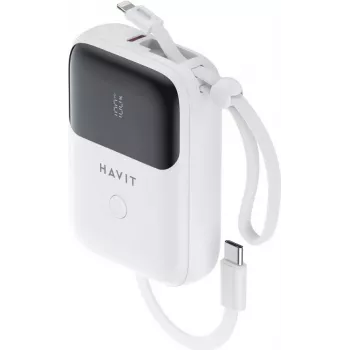 Havit PB5215 Batería externa 10000 mAh blanca