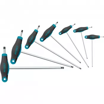 HAZET 829KK/7 Set de 7 destornilladores con mangos Power-Grip3 de 3 componentes y bolsa enrollable