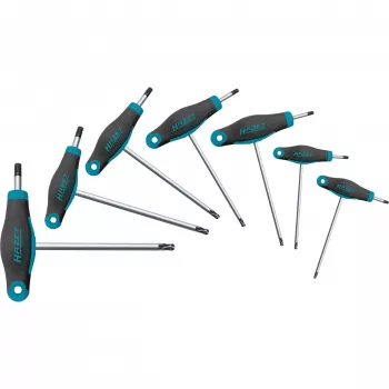 HAZET 829KKT/7 Juego de destornilladores Torx de perfil en T, 7 piezas (T10-T40)