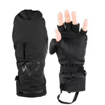 HeatX HEES0029 guantes calefactables con puño de punto, 3 niveles de calor, baterías recargables, compatibles con pantalla táctil, gris oscuro, talla XL, unisex