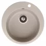 HELIKA Fregadero Clarus SR100-110W Fregadero de cocina compuesto de granito negro 780x500mm