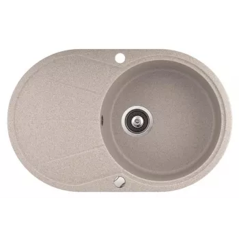 HELIKA Fregadero Clarus SR101-110AW Arctic White Fregadero de cocina de compuesto de granito