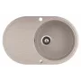 HELIKA Fregadero Clarus SR101-110AW Arctic White Fregadero de cocina de compuesto de granito