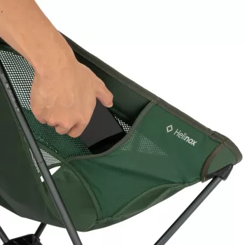 Helinox Chair One (re) silla de camping plegable - verde bosque, poliéster 600D reciclado, estructura de aluminio DAC, capacidad 145 kg