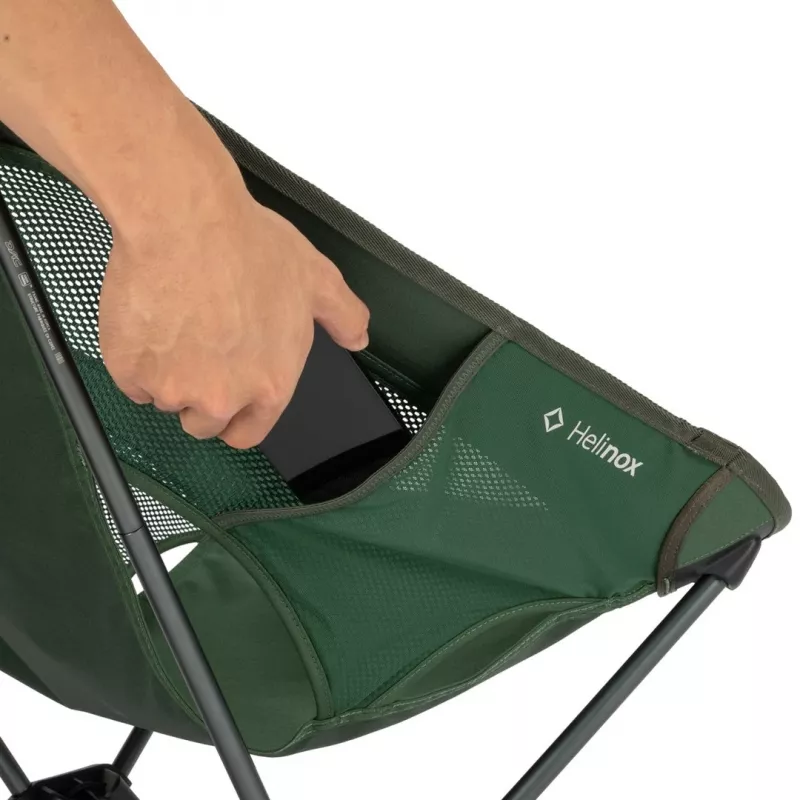 Helinox Chair One (re) silla de camping plegable - verde bosque, poliéster 600D reciclado, estructura de aluminio DAC, capacidad 145 kg