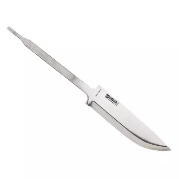 Helle Gaupe K310 Cuchillo Clinch - acero inoxidable de triple laminado, mango de abedul veteado, funda de cuero