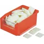 HellermannTyton MB4CA/S/-N66-NA-C1 Bases para bridas atornillables/autoadhesivas transparentes, PA66, 28x28mm, 100 unidades 151-28449