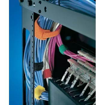 HellermannTyton TEXTIE-5M-PA/PP-BK rollo de bridas de velcro para cables, 5 m x 12,5 mm, negro, reutilizable 130-00020