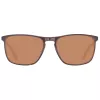 Helly Hansen HH5004-C01-57 Gafas de sol rectangulares para hombre, montura negra, lentes grises, 57/18/140 mm