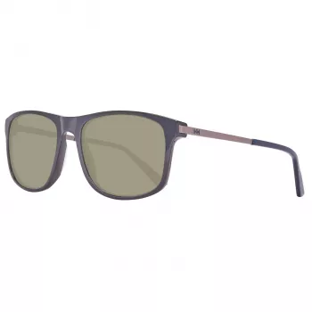 Helly Hansen HH5016-C03-56 Gafas de sol hombre polarizadas, montura negra, lentes gris humo, 56/18/140 mm