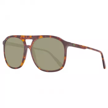 HELLY HANSEN HH5019-C02-55 Gafas de sol hombre deportivas rectangulares, negro mate, lentes gris humo, 55/17/140 mm