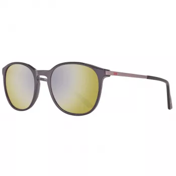HELLY HANSEN HH5022-C01-57 Gafas de sol unisex - Montura negra, Lentes polarizadas grises, 55/22/140 mm