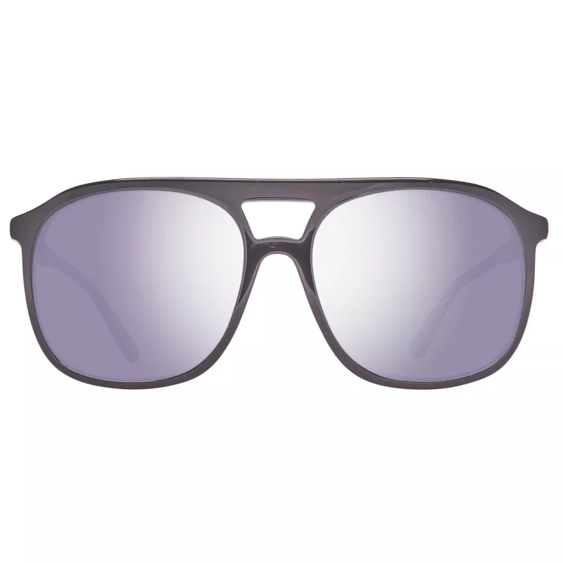 Helly Hansen Gafas de Sol Hombre HH5019-C01-55 - Montura Negra, Lentes Gris Humo, 55/17/140 mm