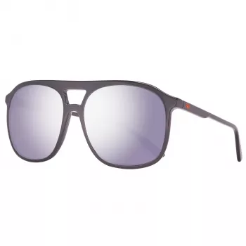 Helly Hansen Gafas de Sol Hombre HH5019-C01-55 - Montura Negra, Lentes Gris Humo, 55/17/140 mm