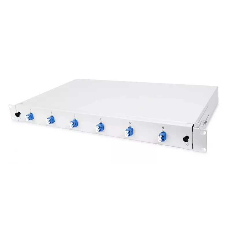 HELOS caja de distribución de fibra óptica 19 inch con 6x LC dúplex monomodo