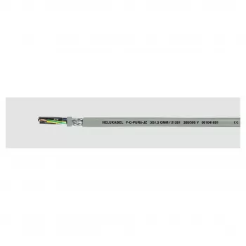HELUKABEL HELU F-C-PUR-JZ 5G0,5 21203 - Cable de control PUR apantallado 5 x 0,5 mm², gris