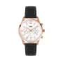 HENRY LONDON reloj de mujer HL39-CS-0036 39 mm caja de acero inoxidable en tono oro rosa esfera verde correa de piel verde