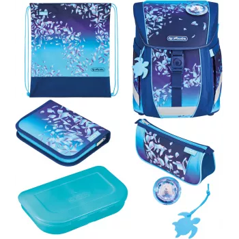 Herlitz FiloActive Plus Blue Ice set de mochila escolar 5 piezas