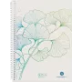 Herlitz GREENline Ginkgo Bloc de espiral A5, 70 hojas, cuadriculado 50033508