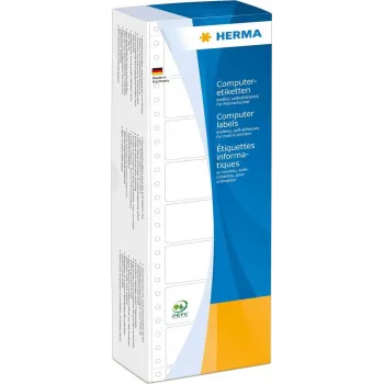 HERMA 8207 Etiquetas de ordenador A4 blancas perforadas 35,7 x 68,6 mm 4000 etiquetas