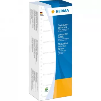 HERMA Etiquetas blancas continuas para ordenador 147,32x99,2 mm perforadas 3000 uds.