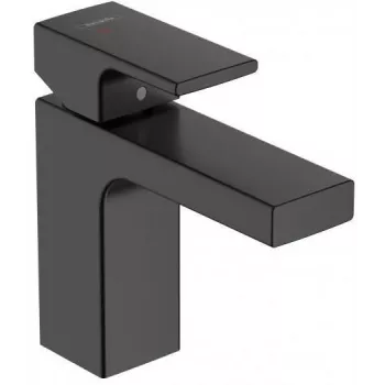 HG Vernis Shape - 100 grifo de lavabo con varilla, negro