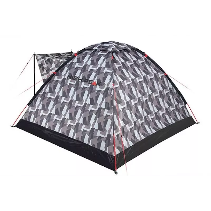 High Peak Beaver 3 tienda de campaña tipo cúpula camuflaje - 3 personas, impermeable 2000mm, varillas de fibra de vidrio