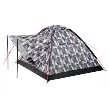 High Peak Beaver 3 tienda de campaña tipo cúpula camuflaje - 3 personas, impermeable 2000mm, varillas de fibra de vidrio