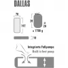 High Peak Dallas colchón hinchable individual 41032, Citronelle/Amarillo, bomba integrada