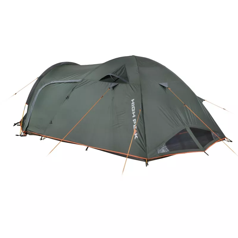 High Peak Kira 3.1 Tienda de campaña tipo cúpula verde oscuro/gris con avance túnel, Climate Protection 80