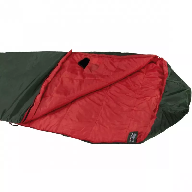 High Peak Lite Pak 800 saco de dormir (verde/rojo)