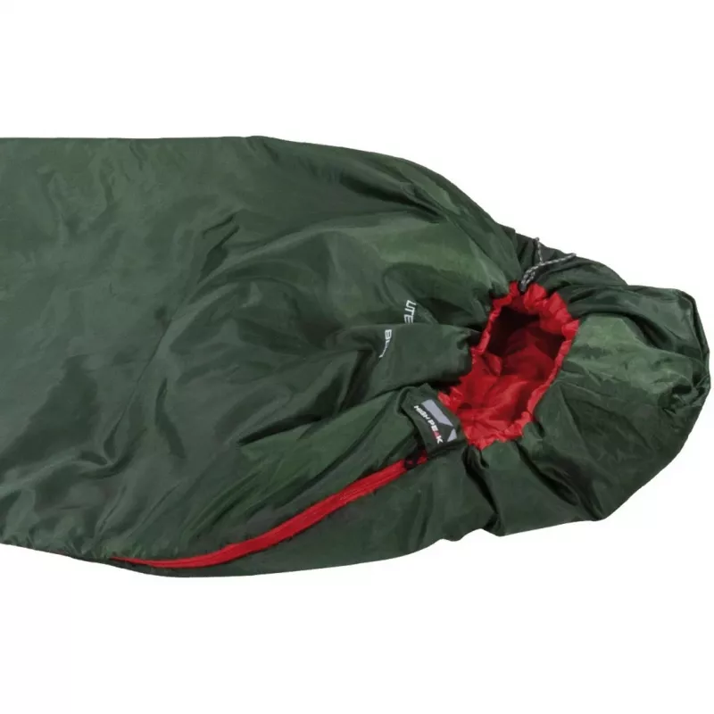 High Peak Lite Pak 800 saco de dormir (verde/rojo)