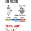 High Peak Lite Pak 800 saco de dormir (verde/rojo)