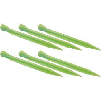 High Peak Piqueta de plástico Glow Worm, 6 unidades (Verde claro, 20 cm)