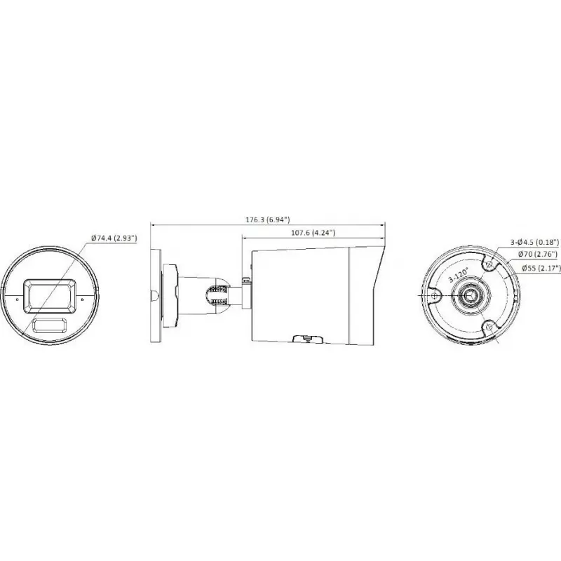 Hikvision 12MP DS-2CD20126G3-IUY/SL(2.8mm)(eF) Cámara IP, negra