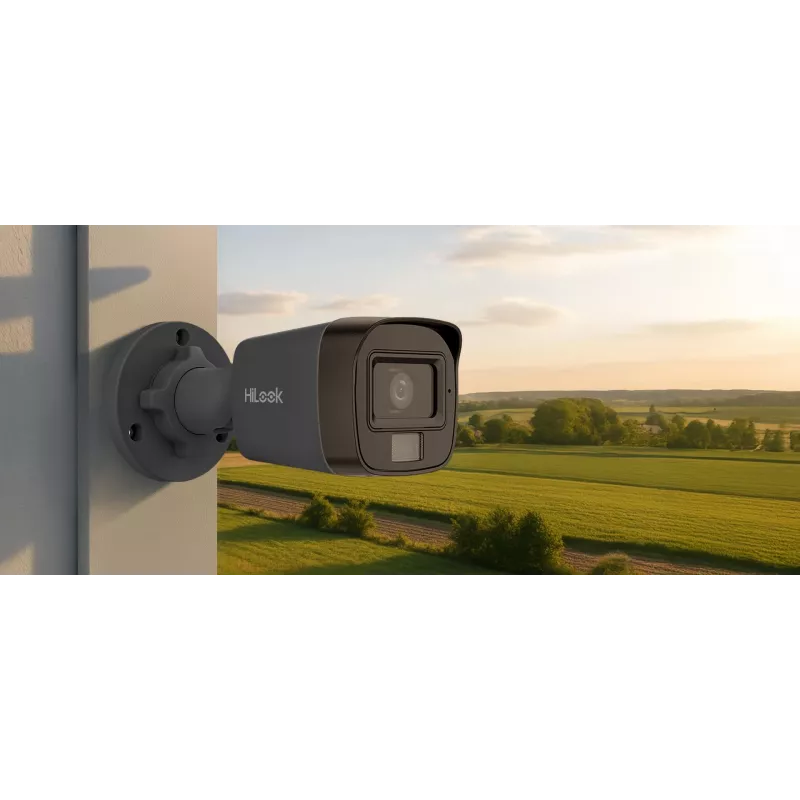 Cámara Hikvision 4-en-1 Hilook 8MP TVI-B8M-20DL bullet negra 2.8mm