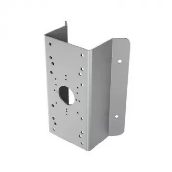 Hikvision DS-1276ZJ-SUS Soporte de esquina para cámaras domo, acero inoxidable, interior/exterior, blanco/plata