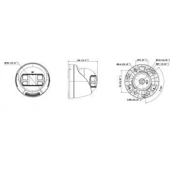 Hikvision DS-2CD1383G2P-LIUF/SL cámara IP turret Smart Hybrid Light 8 MP con audio bidireccional, objetivo 2,0 mm