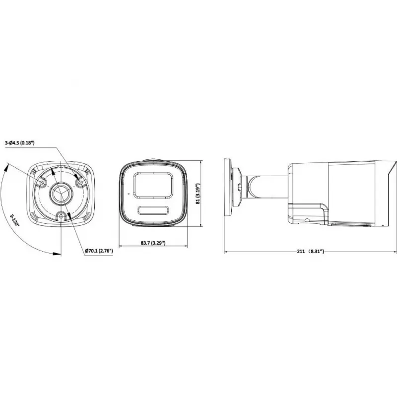 Cámara bullet Hikvision DS-2CD1T67G3-LIU/SL(4mm) 6MP Smart Hybrid Light
