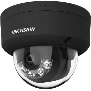 Hikvision DS-2CD2143G2-LIS2U(2,8mm)(BLACK) Cámara IP de seguridad tipo domo 4MP AcuSense, objetivo fijo 2,8mm, negra