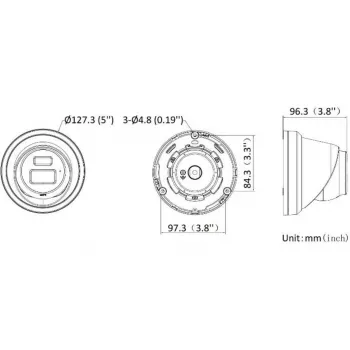 Hikvision DS-2CD2343G2-LI2U(2.8mm) cámara IP turret 4MP, Live-Guard, AcuSense, negra