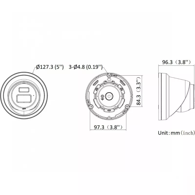 Hikvision DS-2CD2343G2-LI2U/SL 2,8mm PL AcuSense Cámara IP turret 4MP con Smart Hybrid Light