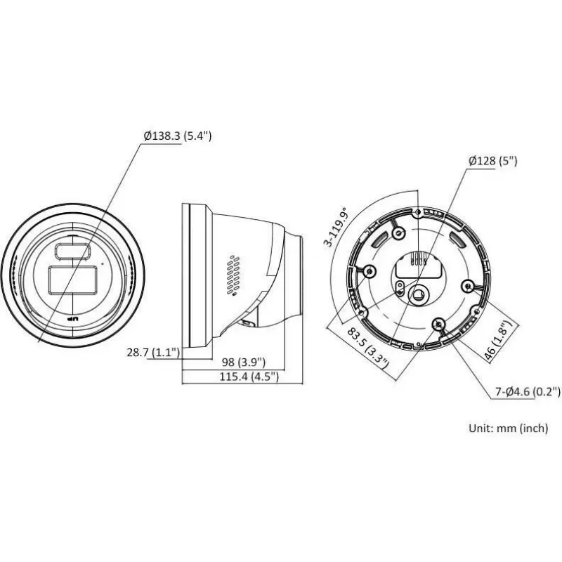 Hikvision DS-2CD2346G2H-IS2U/SL 2.8mm EF PL Cámara IP turret 4MP AcuSense
