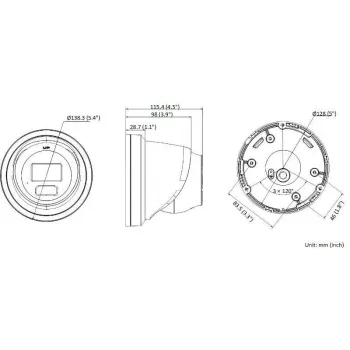 Hikvision DS-2CD2366G2H-IU 2,8mm Cámara IP turret AcuSense 6MP negra