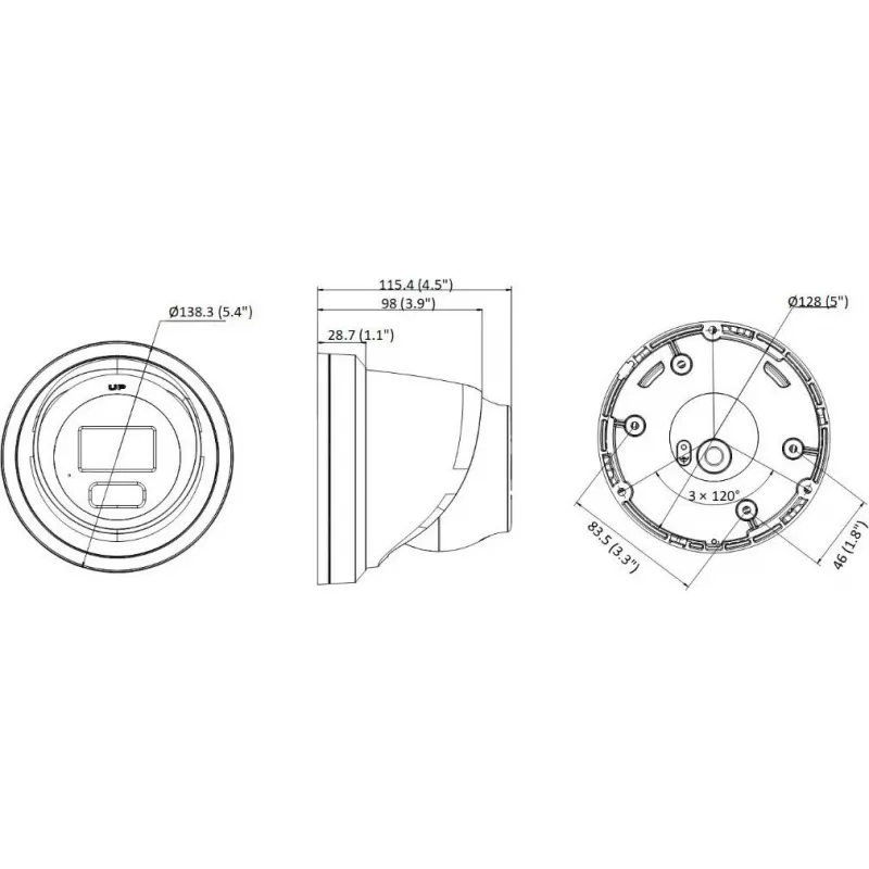 Hikvision DS-2CD2367G3-LIS2UY/SL 2.8mm cámara de red turret para exterior 6MP con AcuSense, audio bidireccional y luz blanca