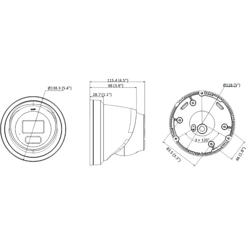 Hikvision DS-2CD2367G3-LIS2UY/SL 2.8mm cámara de red turret para exterior 6MP con AcuSense, audio bidireccional y luz blanca